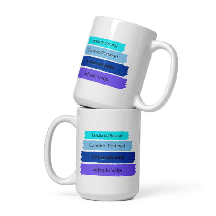 White glossy mug