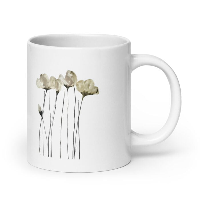 White glossy mug